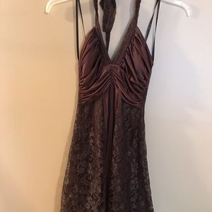 New brown halter dress